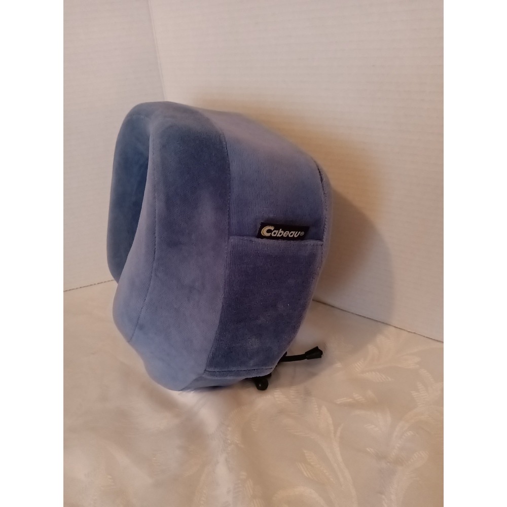Cabeau Evolution Memory Foam Travel Pillow Neck Support Blue w/Drawstring NO BAG - Picture 2 of 8